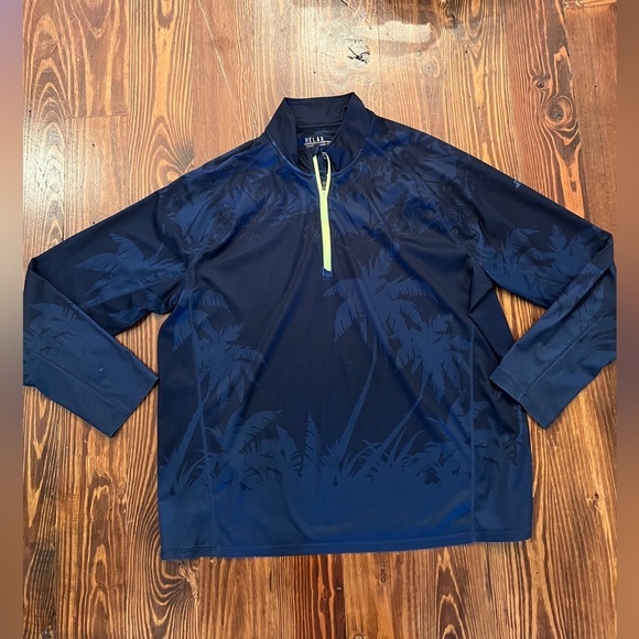 TOMMY BAHAMA Men’s Night Palmas Half-Zip UV Tech Half-Zip Big and Tall Size 3XL - Picture 2 of 4